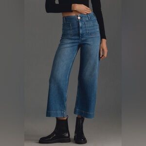 NWT Size 32 - The Colette Denim High-Rise Cropped Wide-Leg Jeans by Maeve